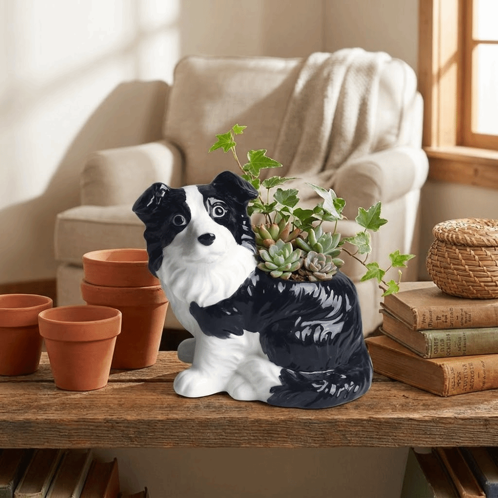 Modern Cute Ceramic Dog Vase U - Bonsai Garden Art 리뷰 및 가격