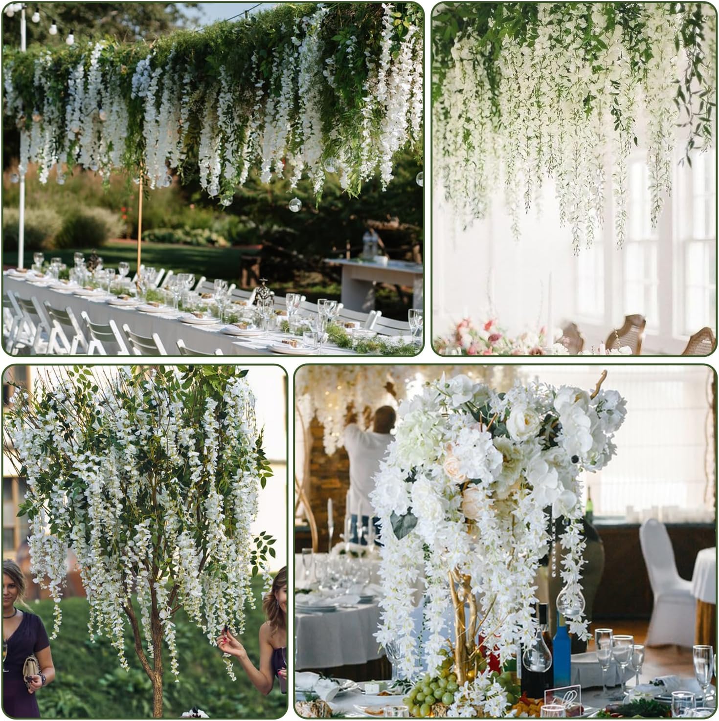 Artificial Wisteria Hanging Fl - Bonsai Garden Images 리뷰 및 가격