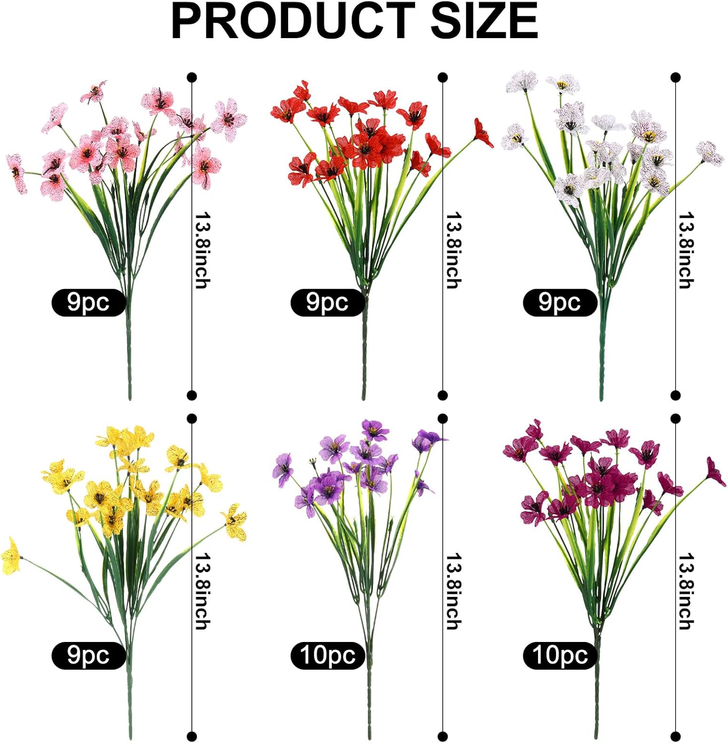 56 Bundles Artificial Flowers  - Bonsai Garden Images 리뷰 및 가격