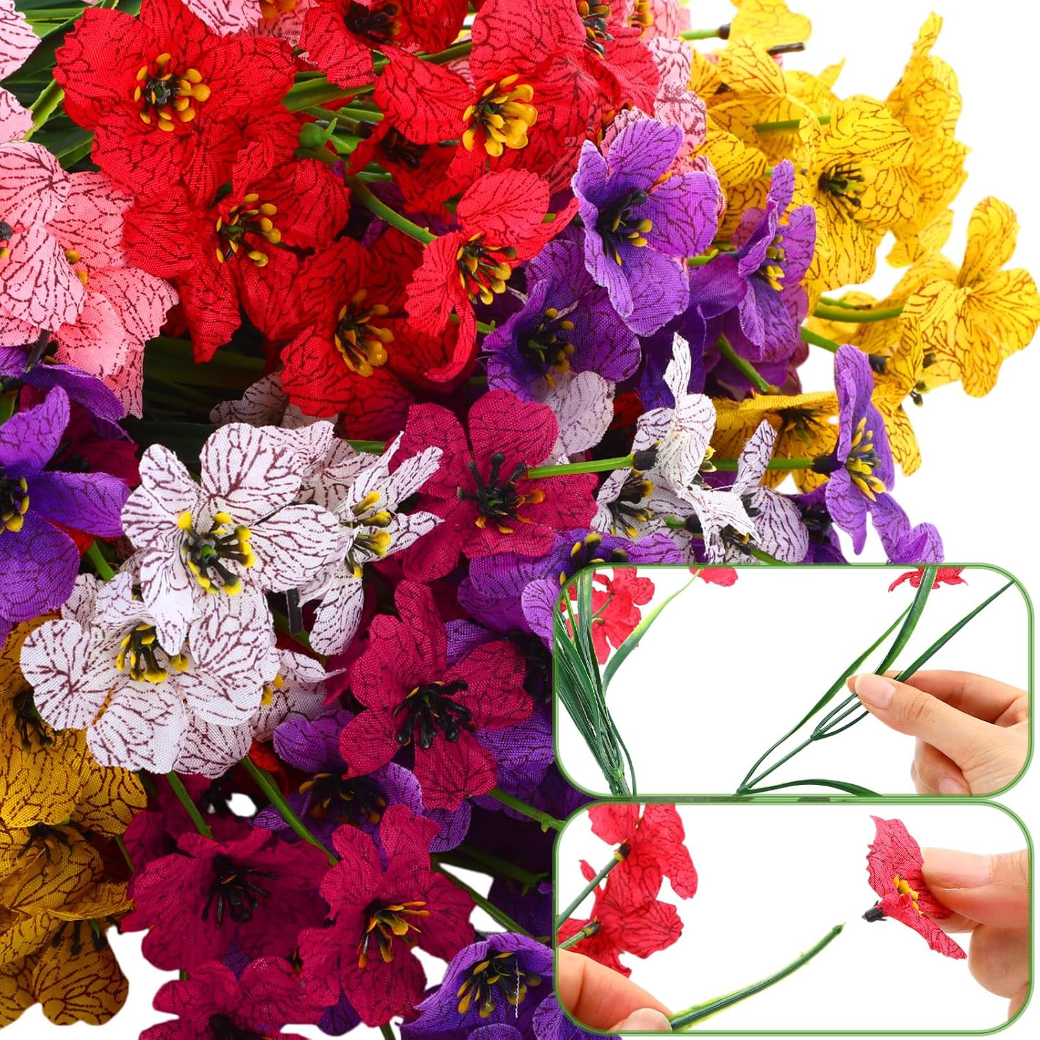 56 Bundles Artificial Flowers  - Bonsai Garden Images 리뷰 및 가격