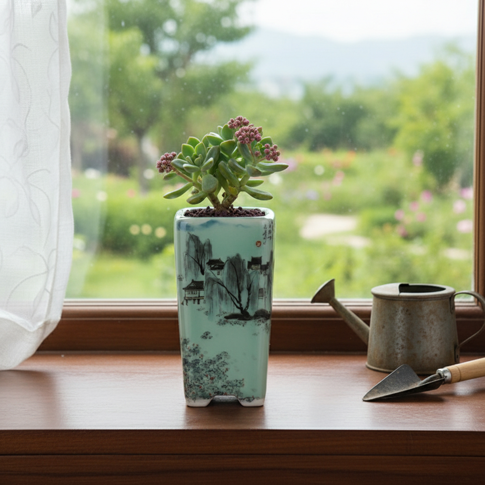 Ceramic Green Flower Pot Chine - Bonsai Garden Art 리뷰 및 가격