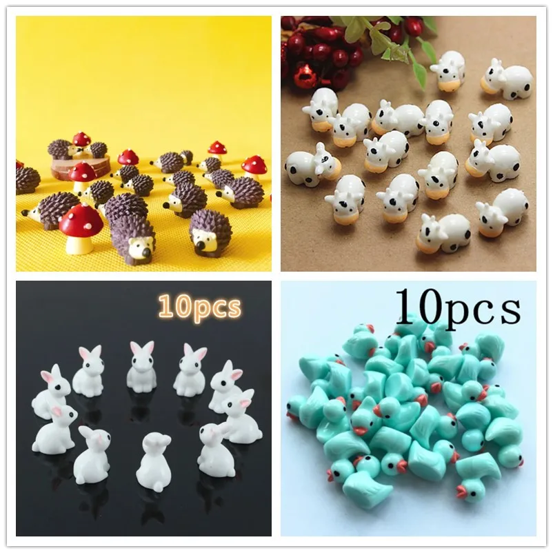 10Pcs/Hedgehog and Cows/Cute A - Bonsai Garden Art 리뷰 및 가격