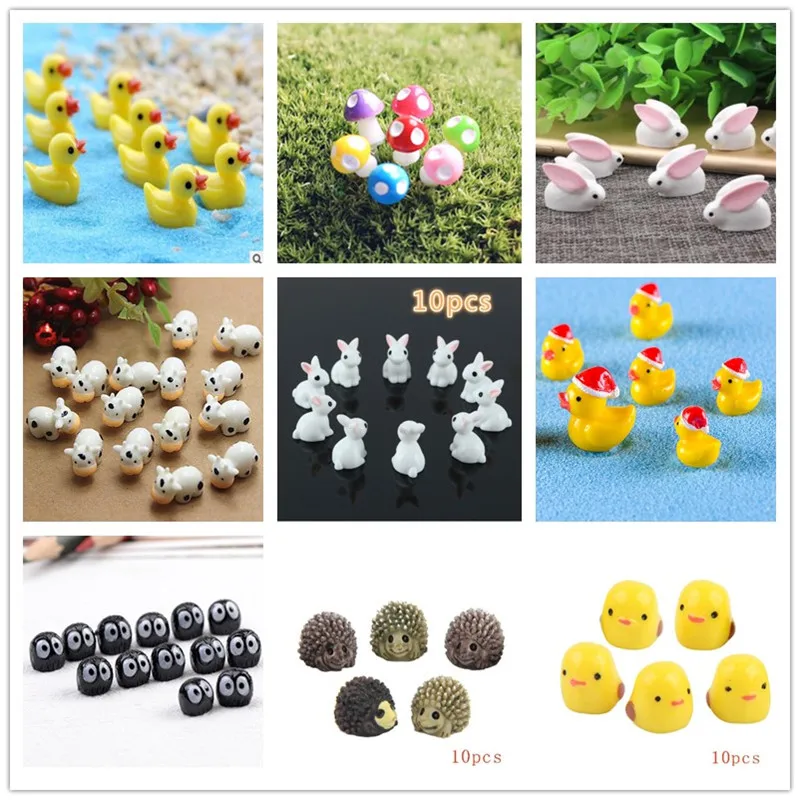10Pcs/Hedgehog and Cows/Cute A - Bonsai Garden Art 리뷰 및 가격