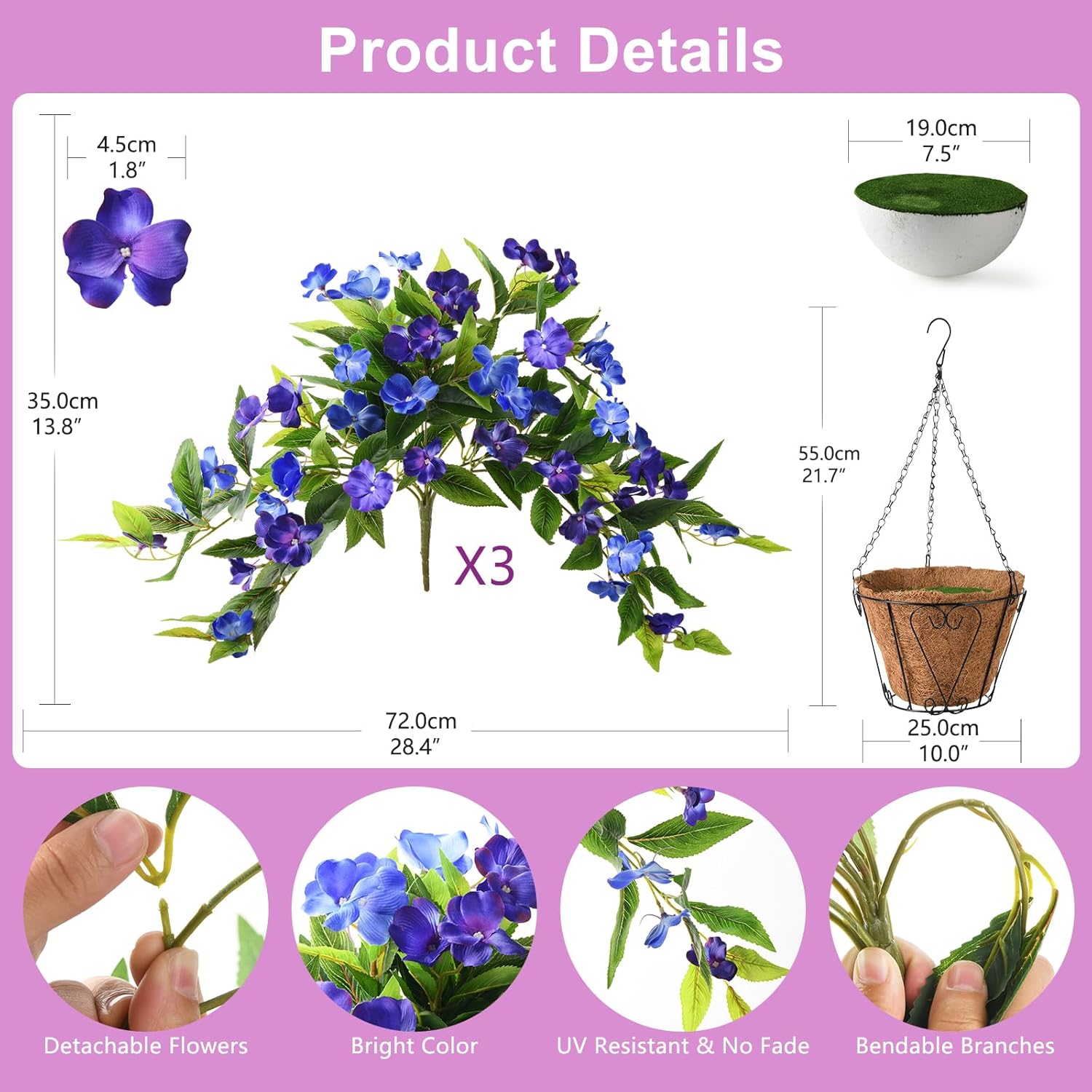 Realistic Fake Hanging Flowers - Bonsai Garden Images 리뷰 및 가격