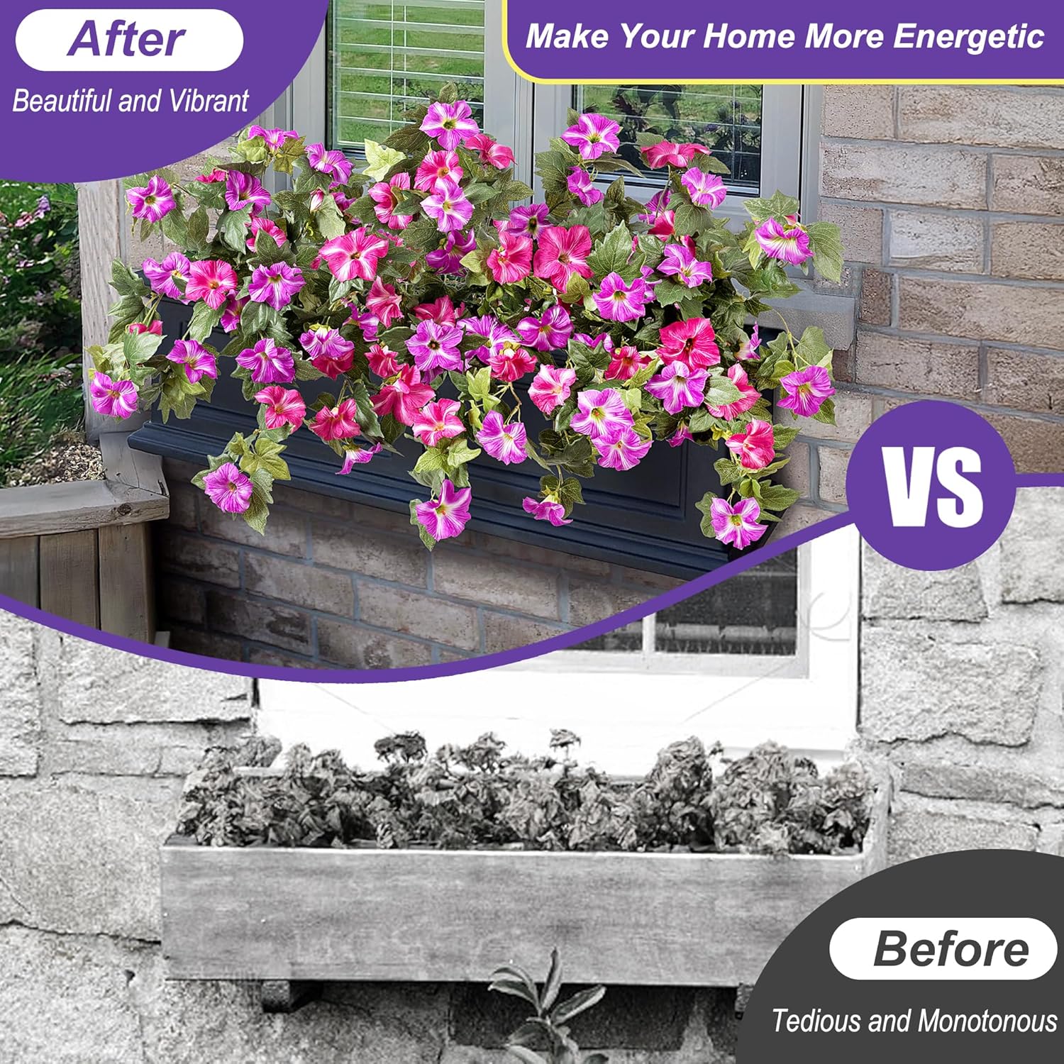 Artificial Petunias Silk Flowe - Bonsai Garden Images 리뷰 및 가격