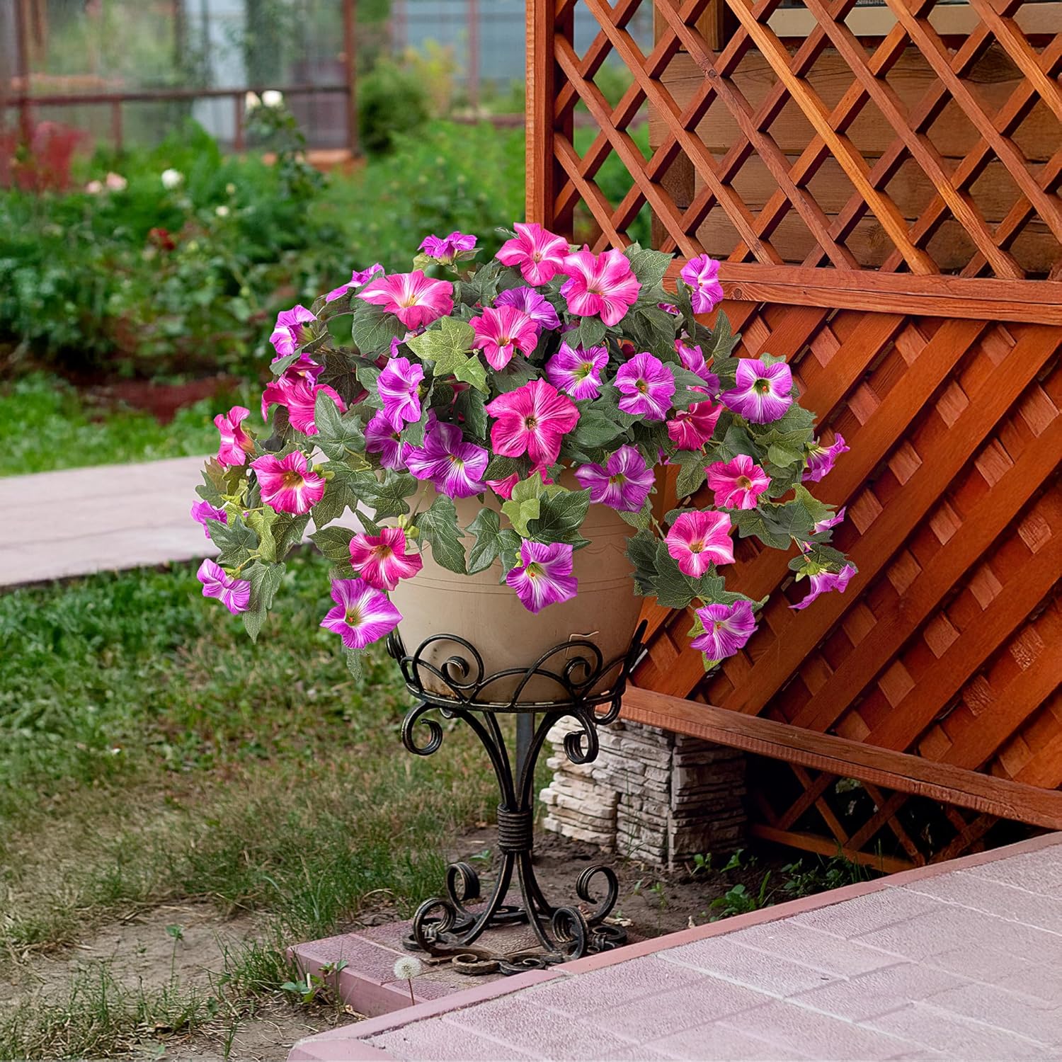 Artificial Petunias Silk Flowe - Bonsai Garden Images 리뷰 및 가격
