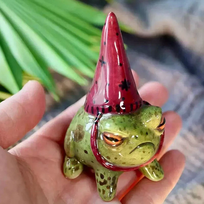 Frog Statues For Garden  Hat L - Bonsai Garden Art 리뷰 및 가격