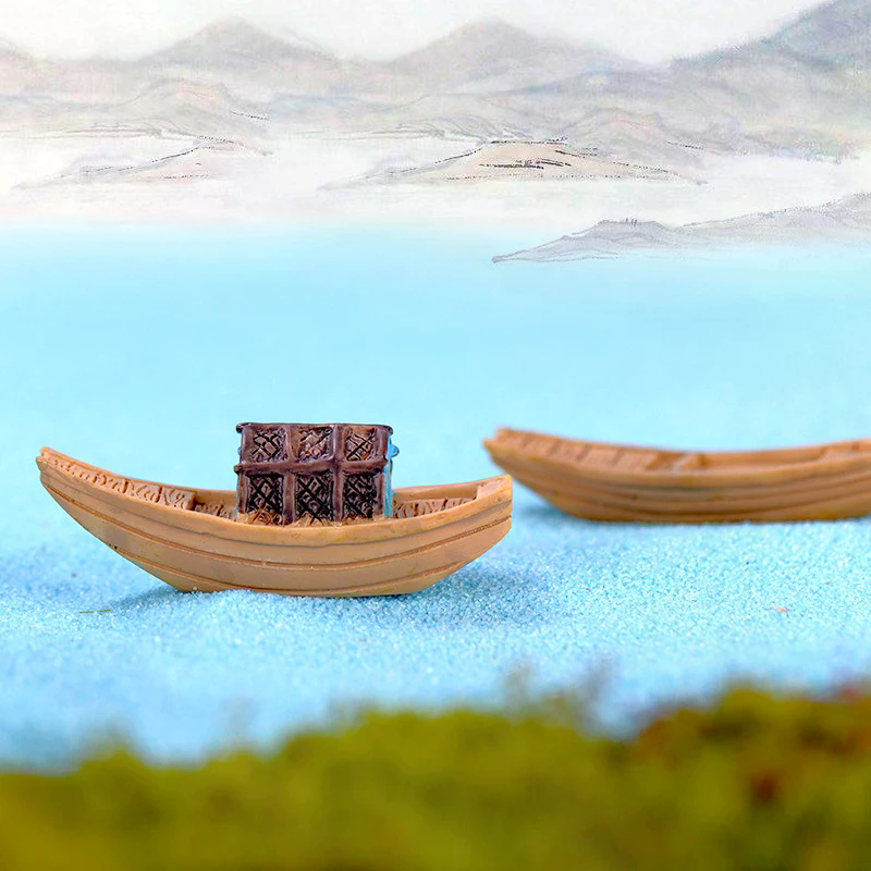 Miniatures Resin Boat Retro Mi - Bonsai Garden Art 리뷰 및 가격