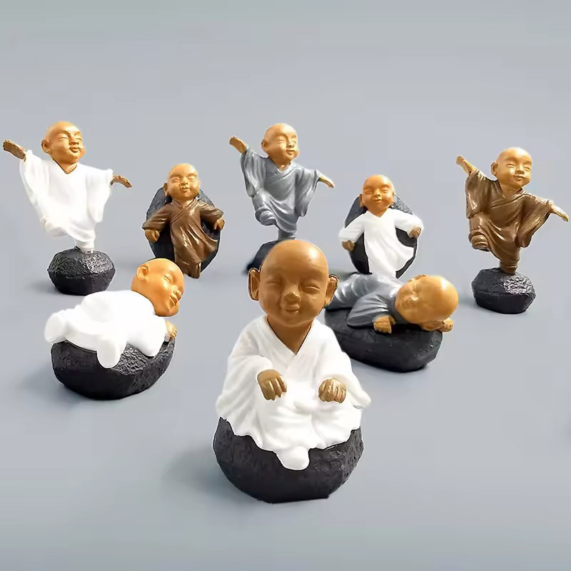 4pcs Chinese Kong Fu Monk Figu - Bonsai Garden Art 리뷰 및 가격