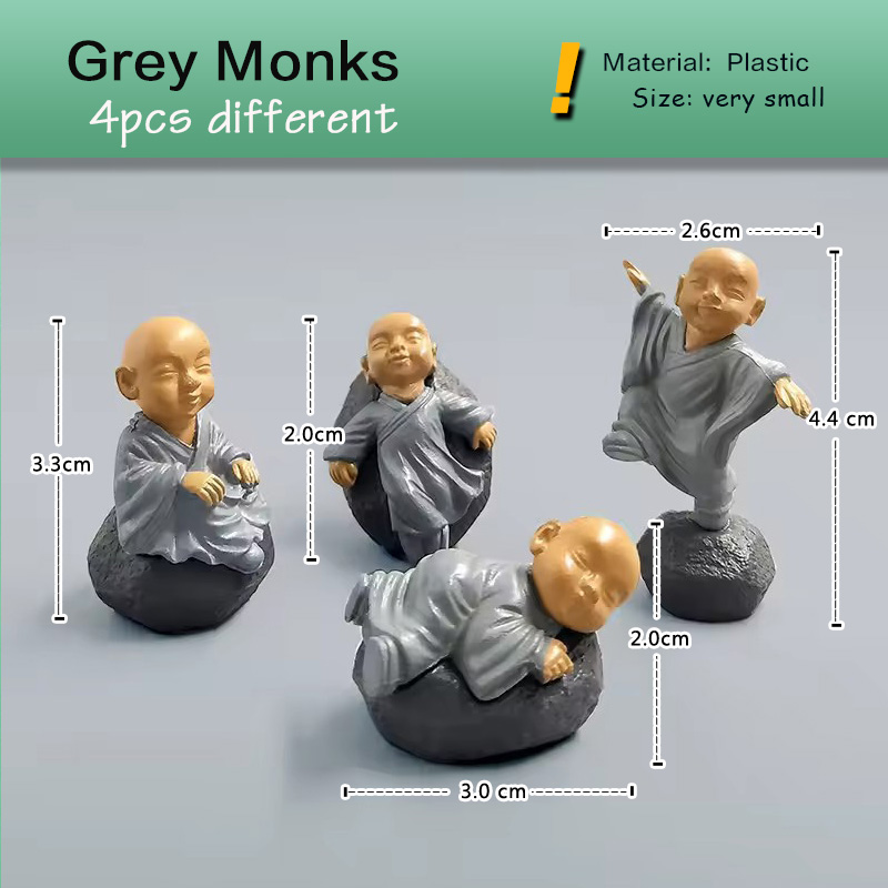 4pcs Chinese Kong Fu Monk Figu - Bonsai Garden Art 리뷰 및 가격