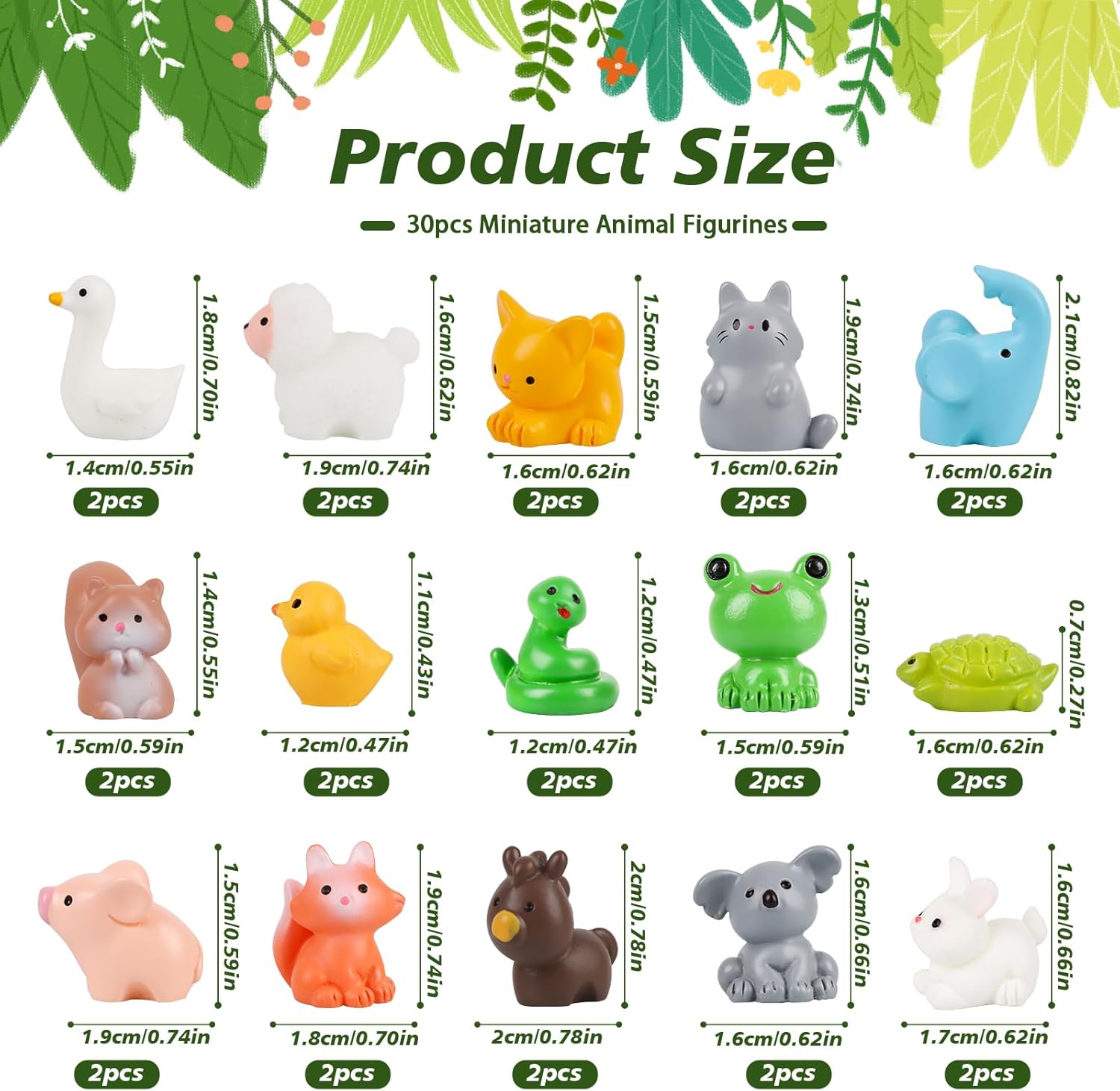 30PCS Mini Resin Animal Figure - Bonsai Garden Images 리뷰 및 가격